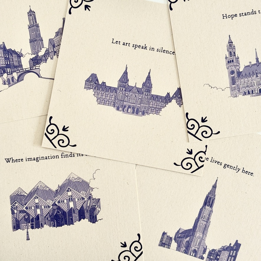 Art card Set - Amsterdam, The Hague, Utrecht, Rotterdam & Delft - Image 2